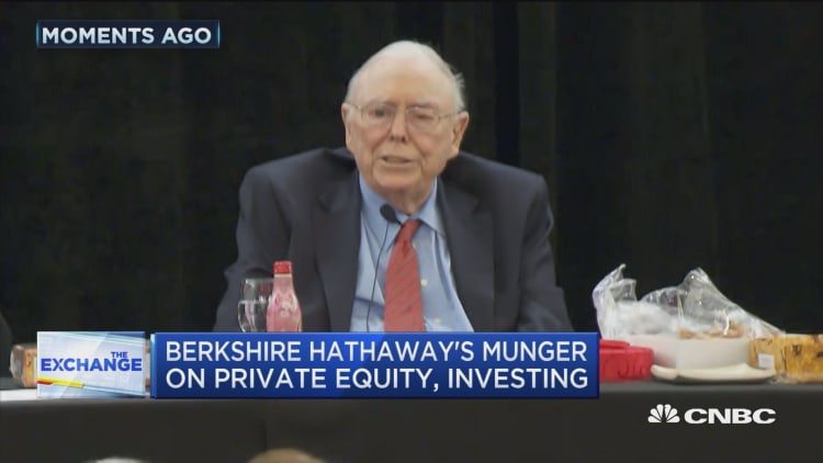 Berkshire Hathaway's Munger on private equity and investing