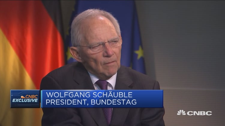 German Finance Minister faces a huge challenge, Bundestag president says