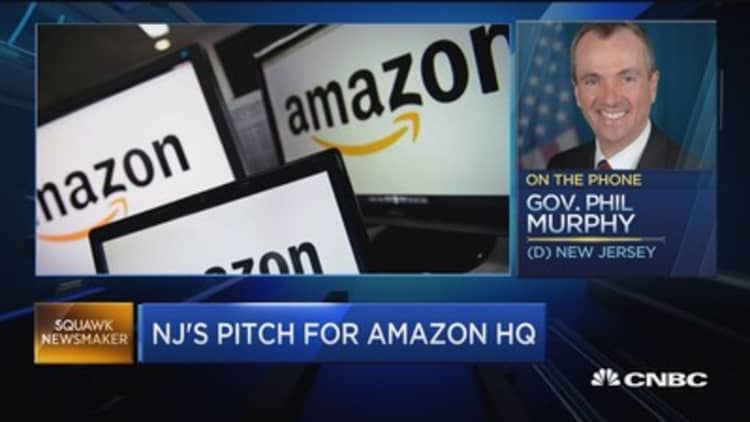 New Jersey Governor makes case for Amazon to come to Newark