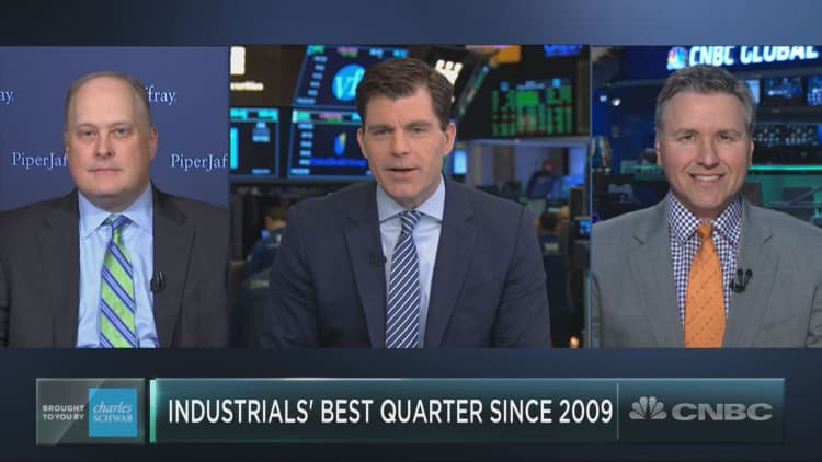Industrials are tracking for best quarter in a decade