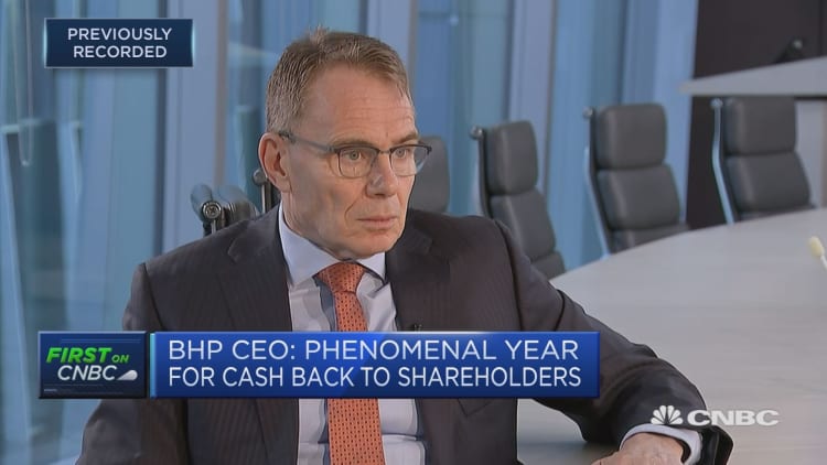Phenomenal year for cash back to shareholders, BHP CEO says