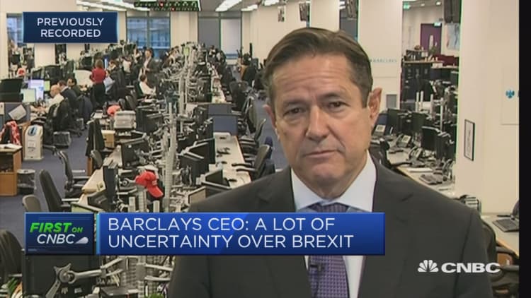Barclays CEO: Uncertainty around Brexit but we are staying committed to the UK