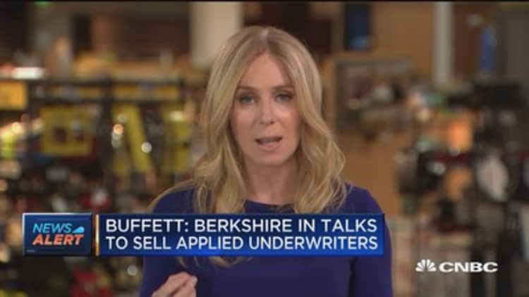 Warren Buffett: Berkshire in talks to sell Applied Underwriters