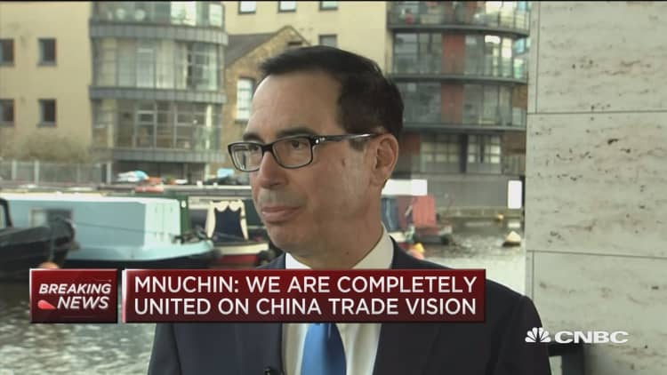 Mnuchin: China deal not done yet, but a lot of progress has been made