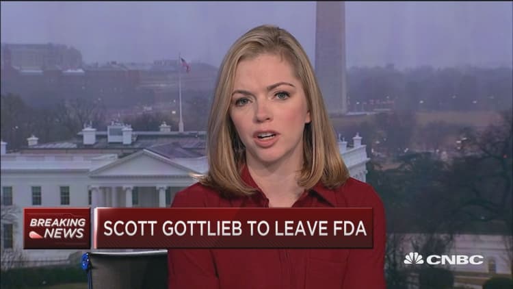FDA commissioner Scott Gottlieb is resigning