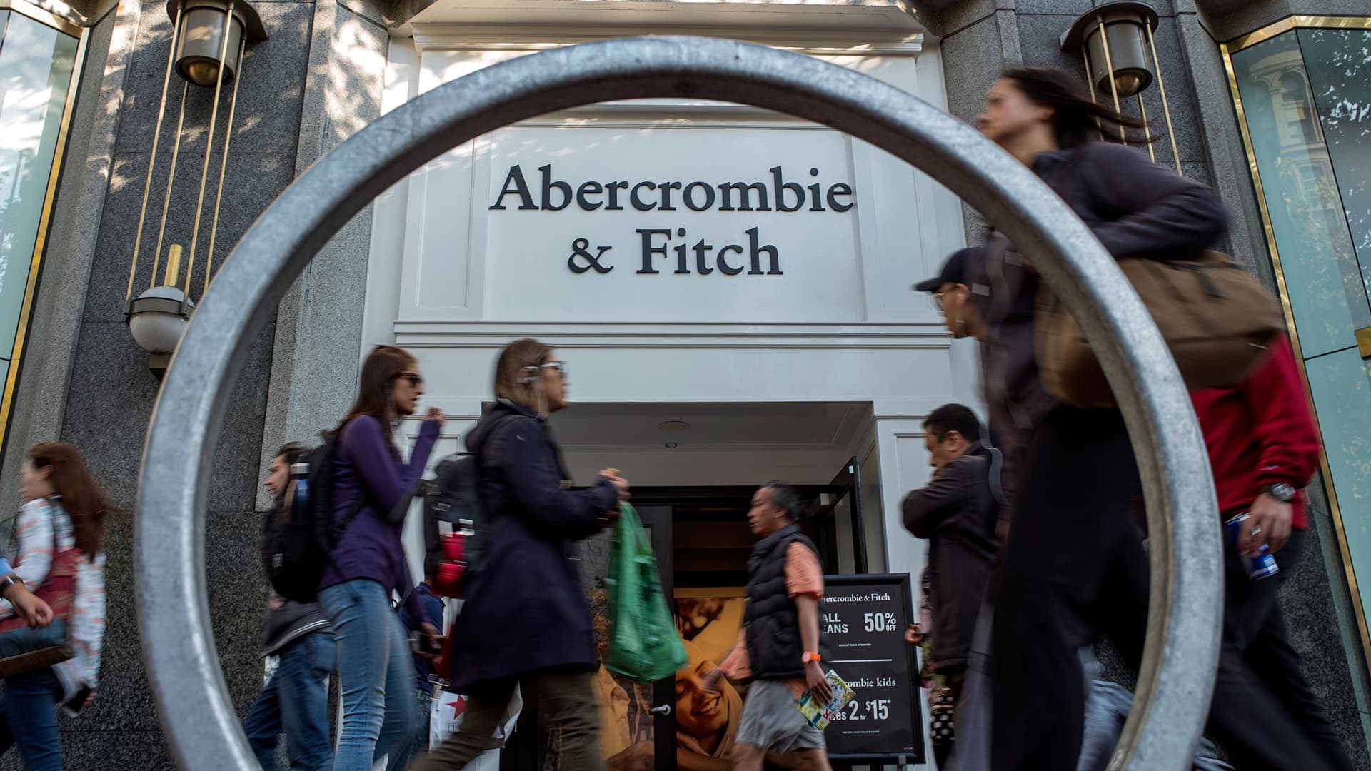 Abercrombie & Fitch surges 18% after reporting surprise profit