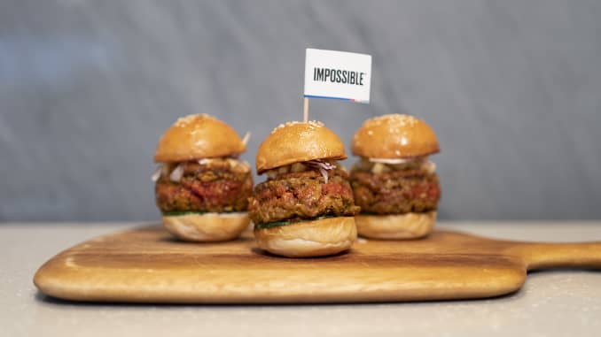 The Impossible Burger re-imaged as an Impossible Satay Slider by Prive Orchard in Singapore.