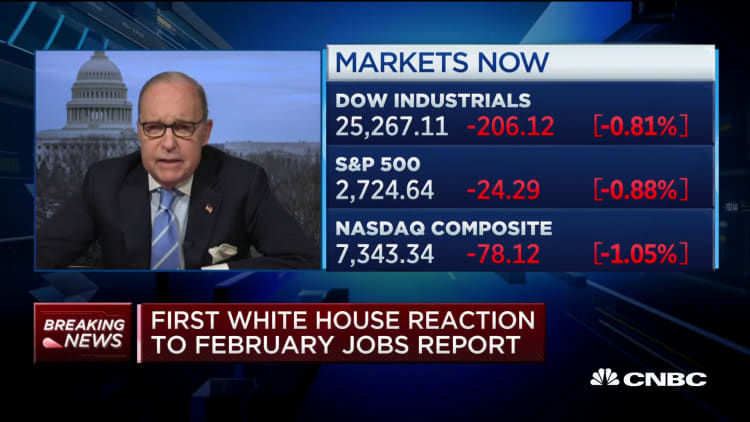 Larry Kudlow: February jobs number is very 'fluky'