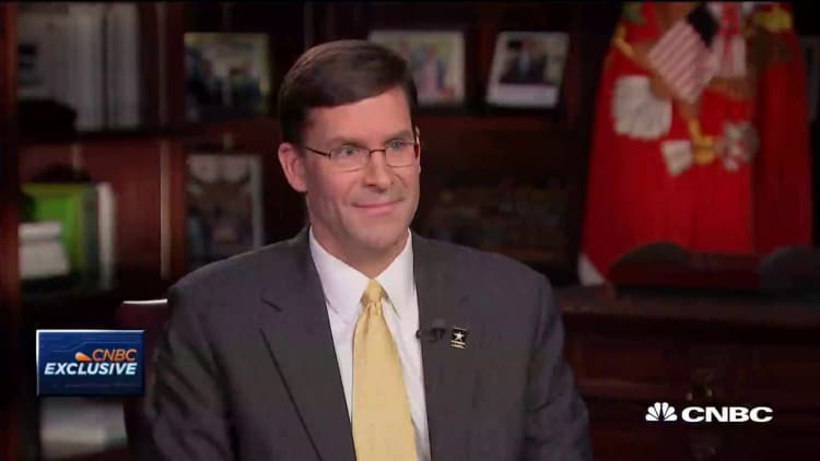 Watch CNBC's exclusive interview with Army Secretary Mark Esper