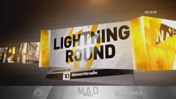 Cramer's lightning round: We are recommending this speculative stock