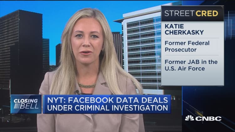 Facebook tempting fate with data deals, says former federal prosecutor