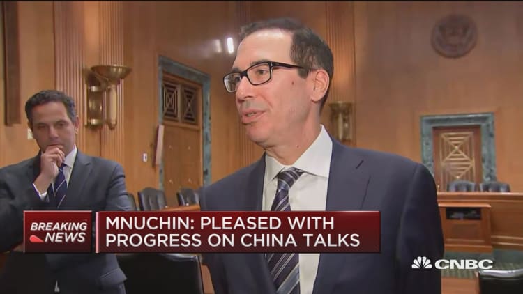 Mnuchin: Pleased with progress on China trade talks