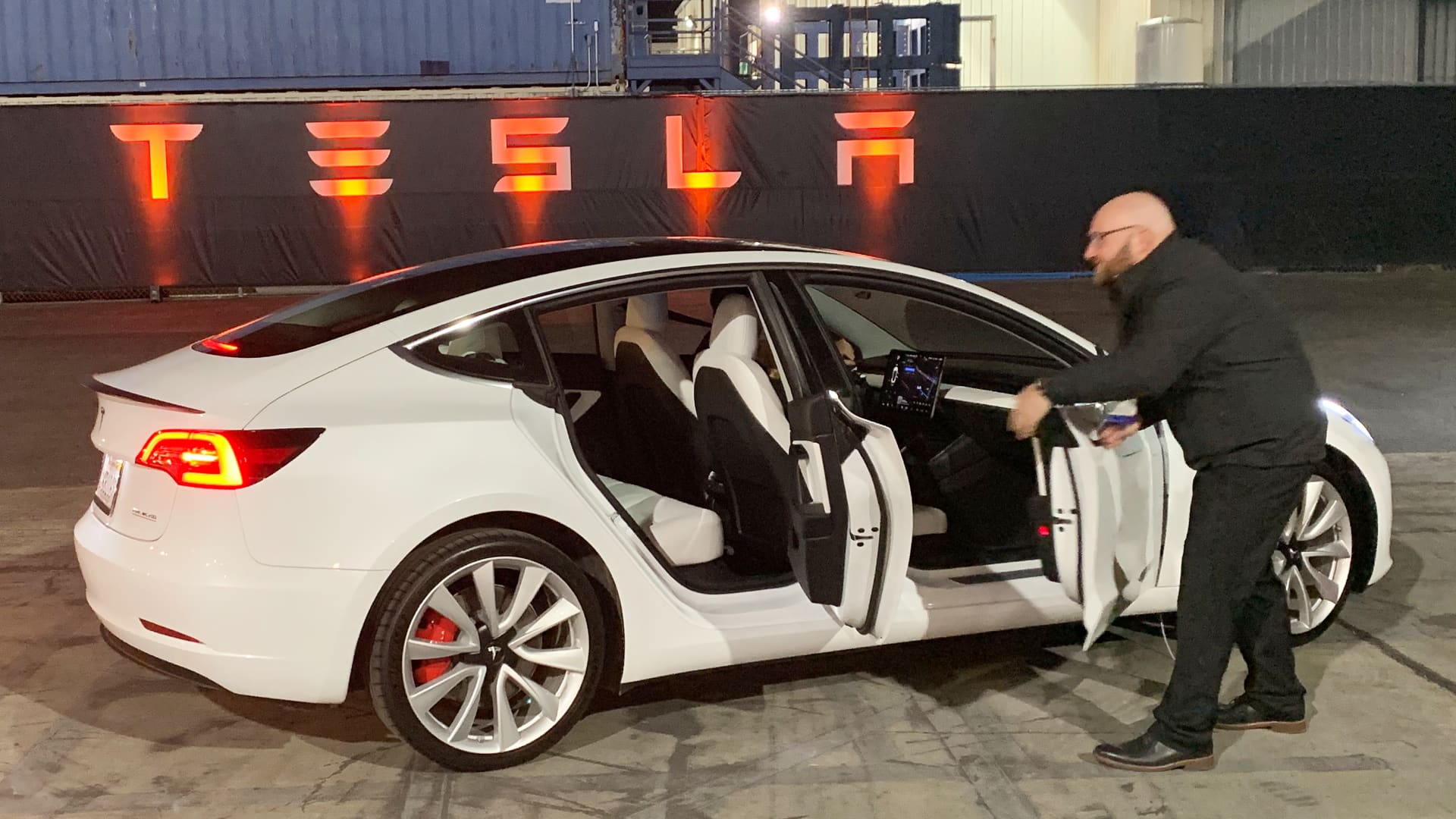 The new Tesla Model Y is introduced. Tesla has expanded its model range to include an SUV based on the current Model 3.