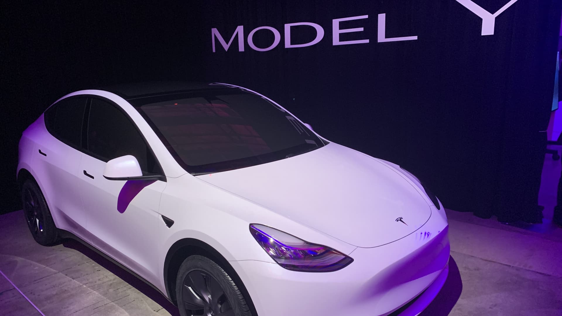 The new Tesla Model Y is introduced. Tesla has expanded its model range to include an SUV based on the current Model 3.