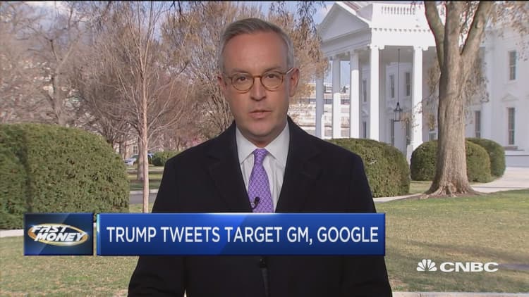 President Trump targets GM and Google in latest tweet storm