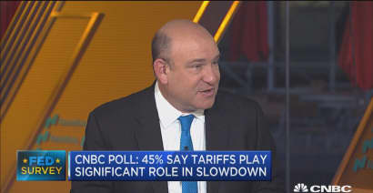 45% think tariffs play a significant role in global slowdown, CNBC Fed Survey finds