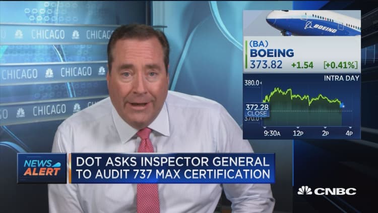 DOT asks inspector general to audit Boeing 737 Max certification