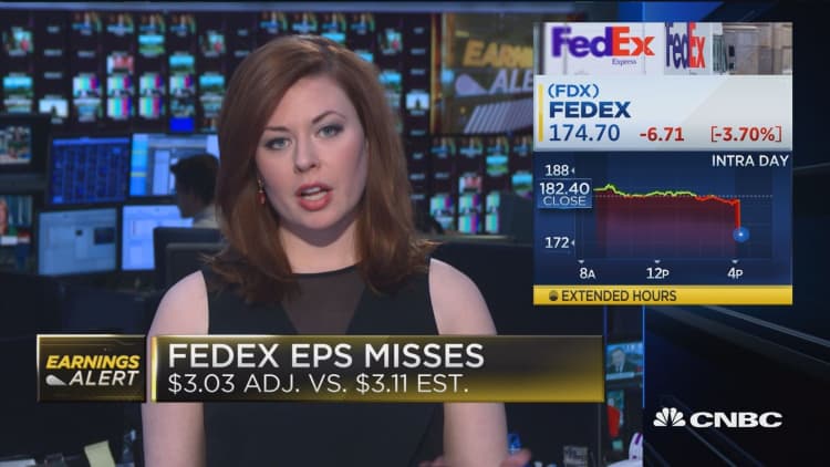 FedEx falls after missing on earnings and revenue