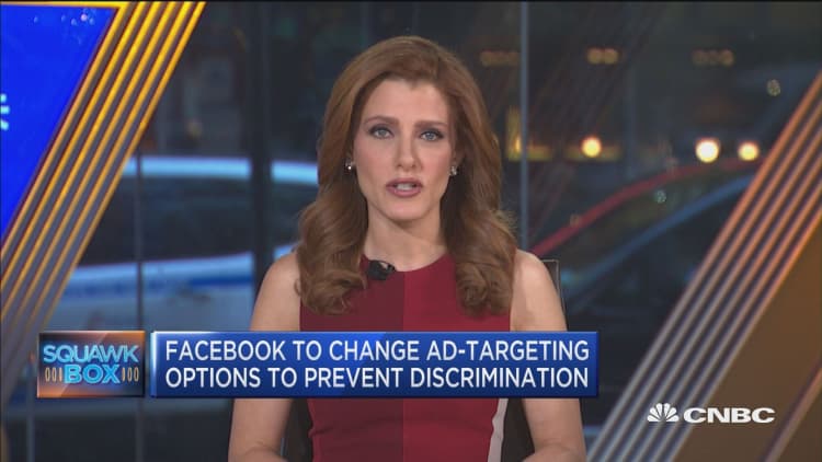 Facebook to change its ad-targeting options to prevent discrimination