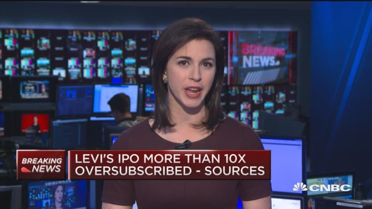 Levi's IPO likely to price above range, sources tell CNBC