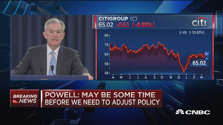 Powell: May be some time before we need to adjust policy