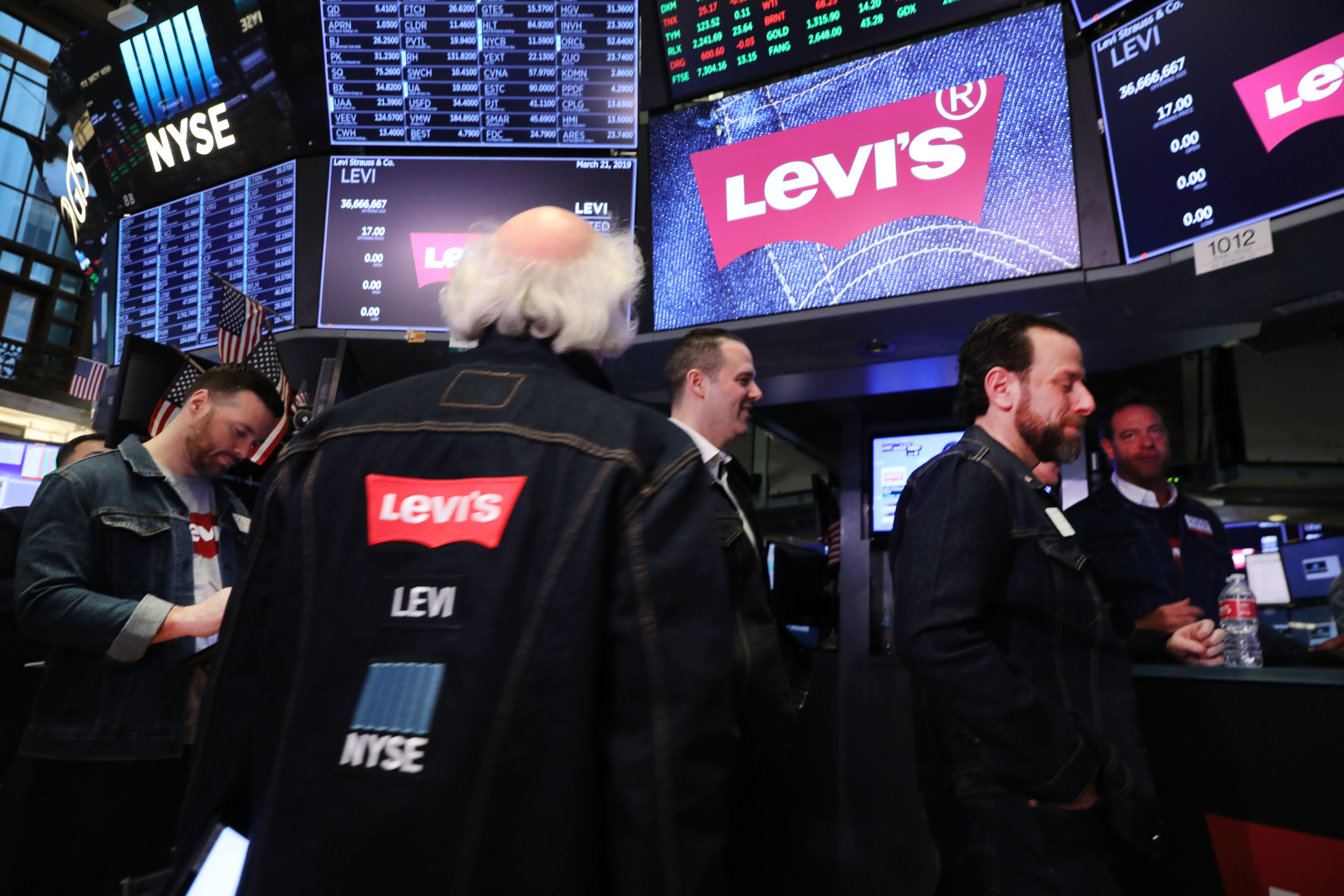 Levi Strauss shares open at $ in IPO