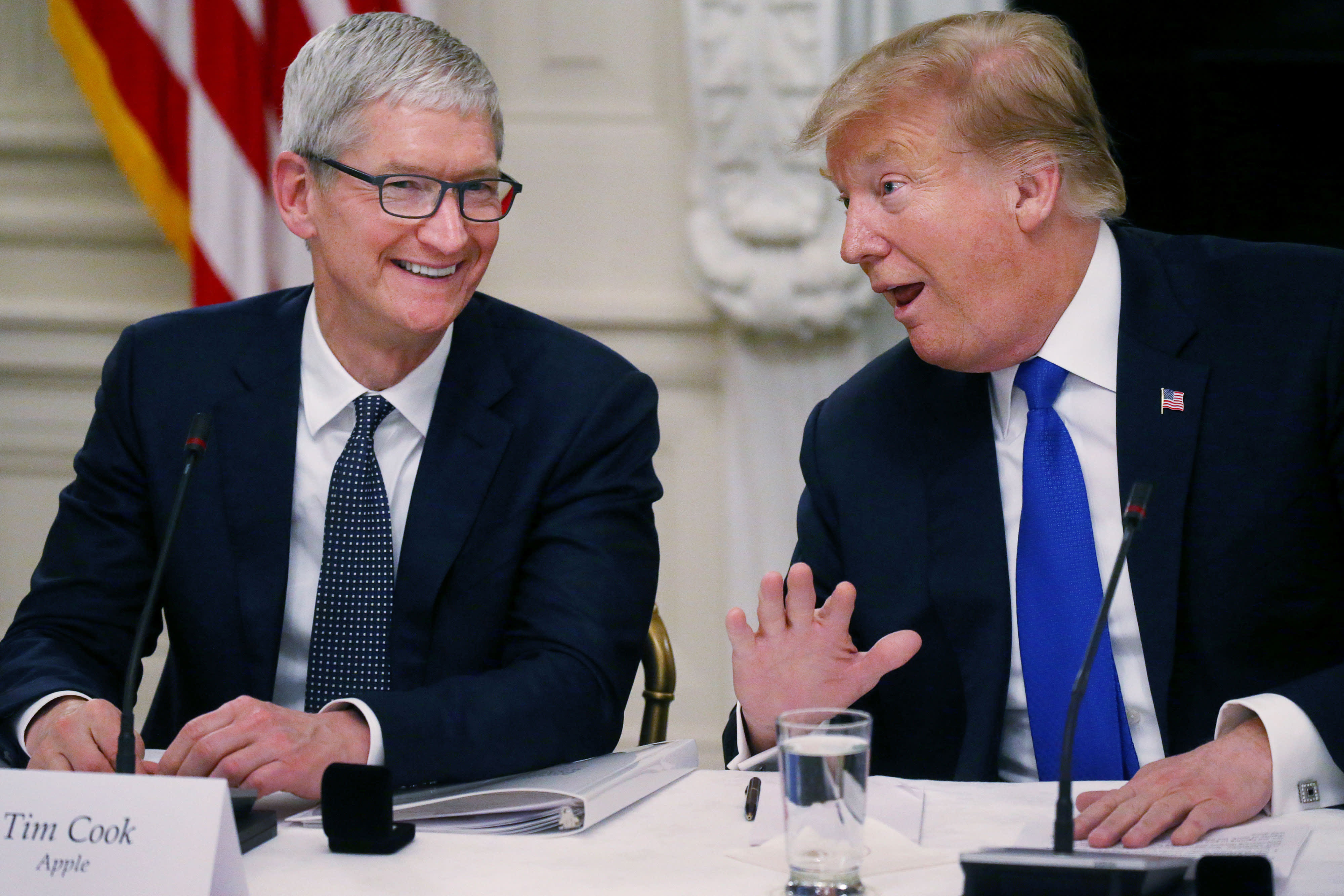 Apple CEO Tim Cook and President Trump tour Texas