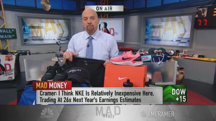 Cramer: Buy Nike's pull back because the company will over-perform