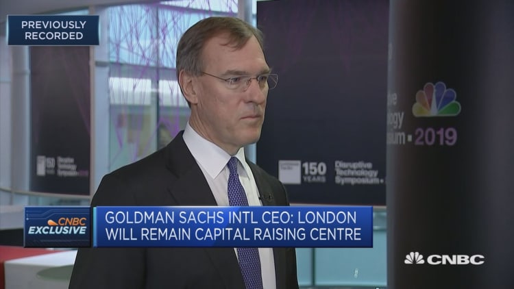 Goldman Sachs ready for no-deal Brexit, international boss says