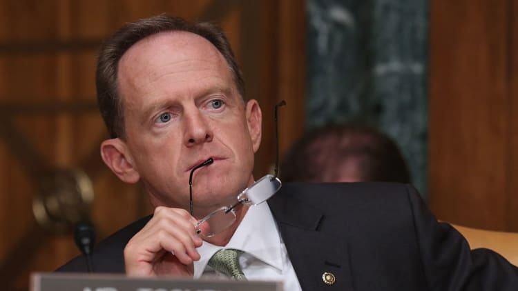 Watch CNBC's full interview with Sen. Pat Toomey on stock buybacks, the ACA challenges in the courts, and more