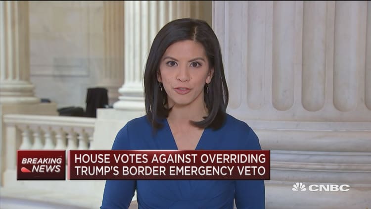 House votes against overriding Trump's border emergency veto