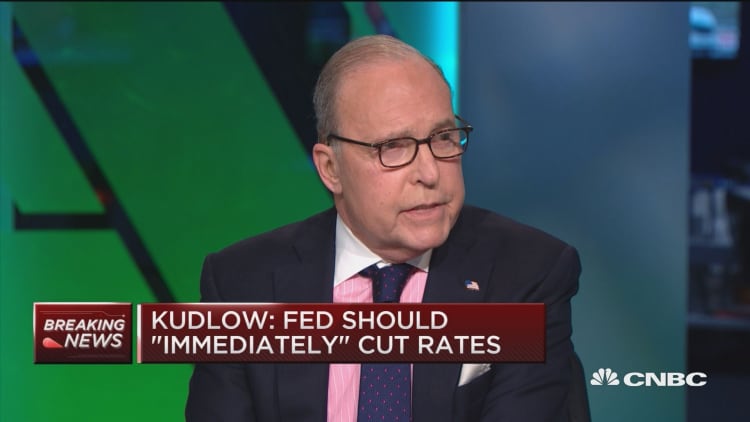 Kudlow: Fed should cute rates by 50-basis points now