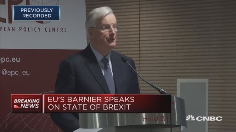 Barnier: May's Brexit deal 'is and will be the only one' available