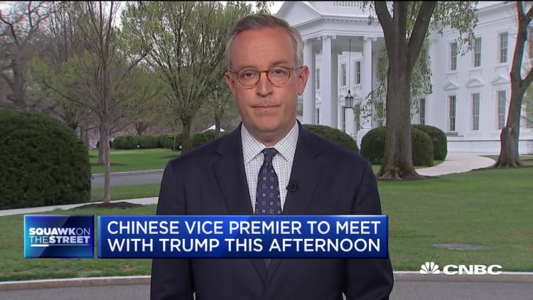 President Trump to meet with Chinese vice premier Thursday afternoon