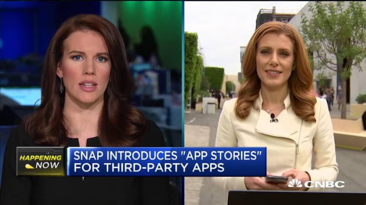 Snap introduces 'app stories' for third-party apps