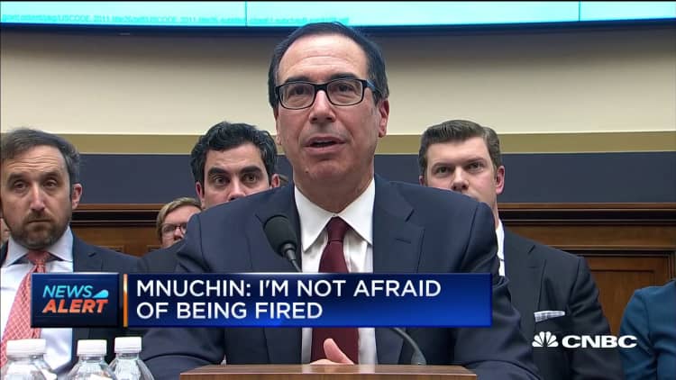 Treasury Sec. Steve Mnuchin: I am not afraid of being fired