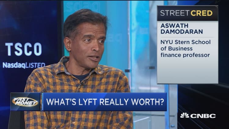 Lyft overvalued here, according to the dean of valuation, Aswath Damodaran
