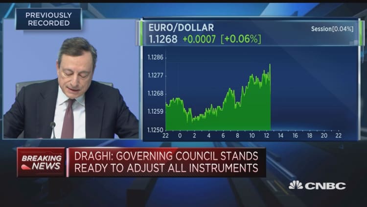 ECB's Draghi: Expect rates to remain at present levels until end of 2019
