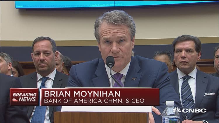 Bank of America CEO Brian Moynihan delivers opening statement during House hearing