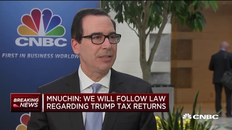 Mnuchin: We will follow the law regarding Trump tax returns