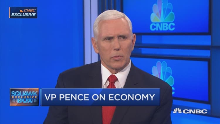 VP Mike Pence discusses economy with CNBC's Joe Kernen