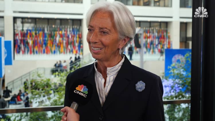 Disruptors are 'clearly shaking the system,' IMF's Lagarde says