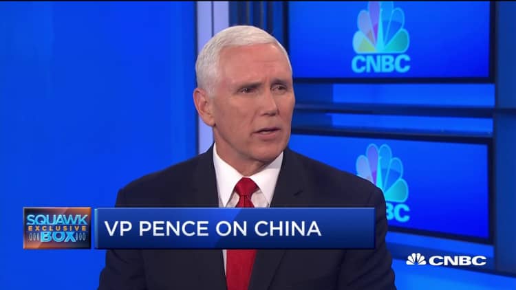 VP Mike Pence on China: We are willing to double the tariffs but hope for better