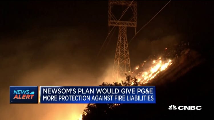 PG&E shares spiking after comments from California governor