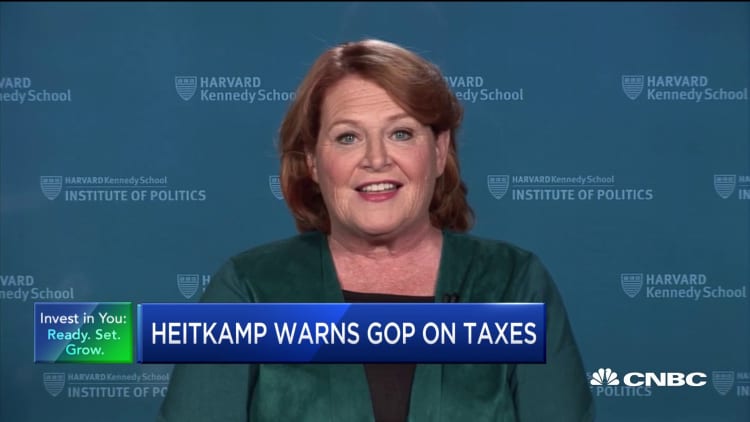 GOP should be worried that Americans are unhappy with the tax overhaul, says former Sen. Heitkamp