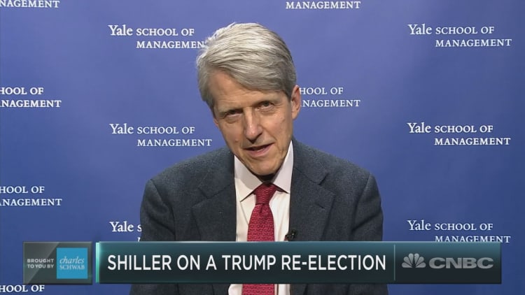 If President Trump wins a second term, Yale's Robert Shiller believes stocks will get a boost