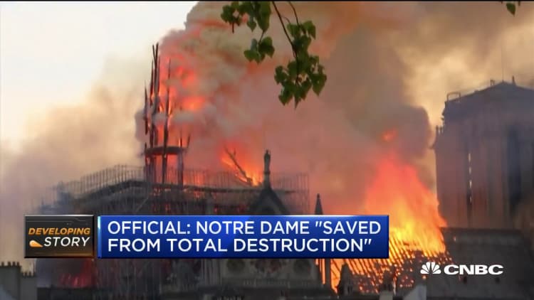 French officials: Notre Dame Cathedral 'saved from total destruction'