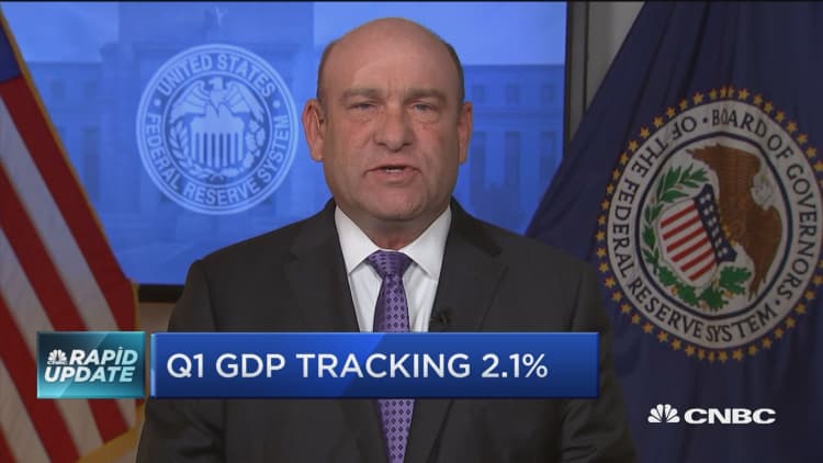 GDP tracking at 2.1%