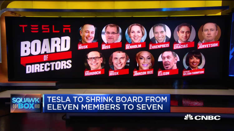 Tesla to shrink board from 11 members to seven