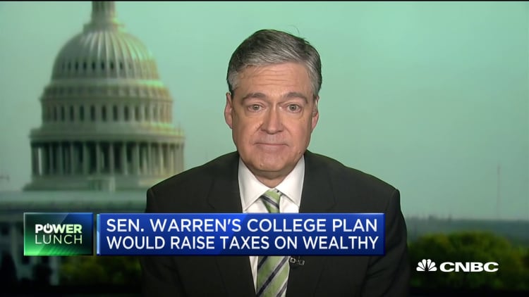 Senator Elizabeth Warren's college plan would cost $1.25 trillion over 10 years
